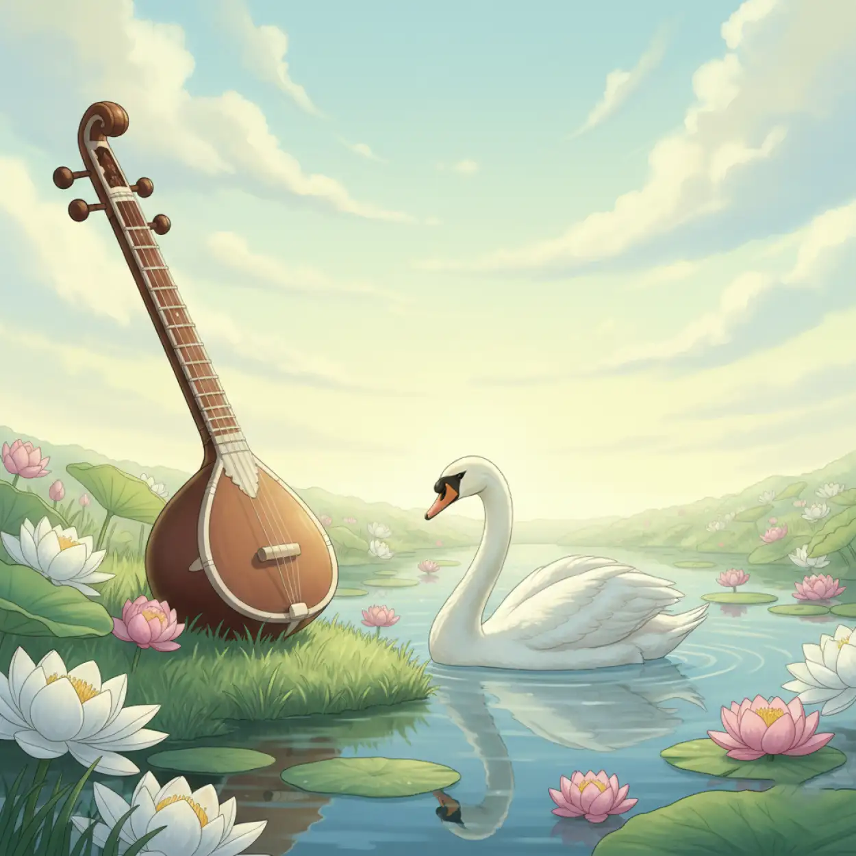 Free Download Vasant Panchami Background Peaceful Design - High Quality Vasant Panchami Background Background
