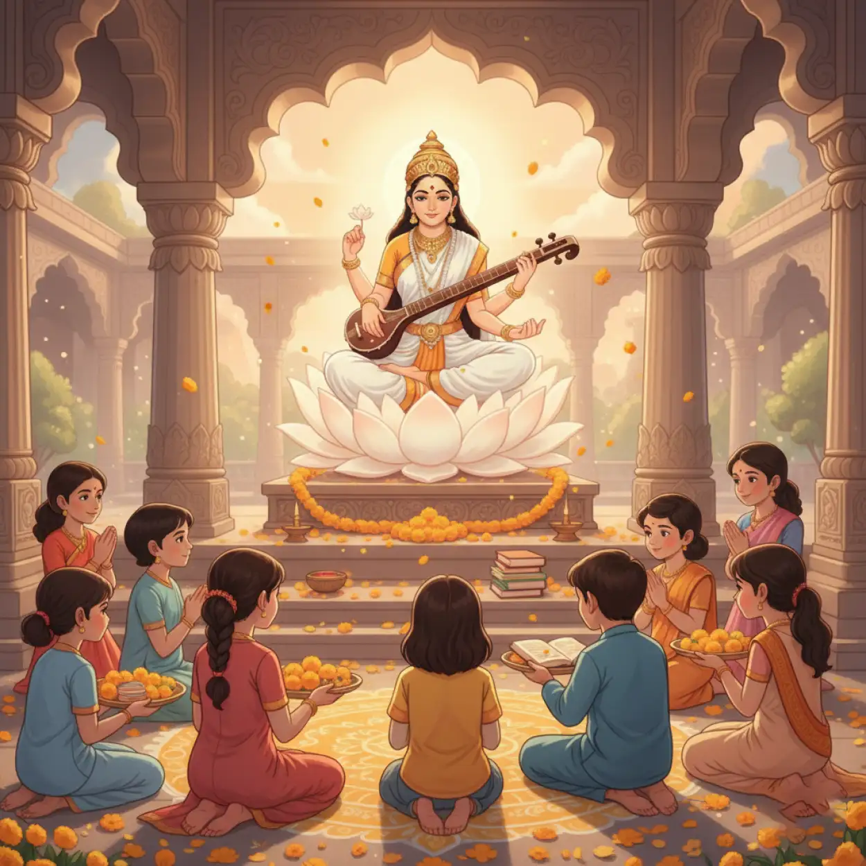 Vasant Panchami Background Saraswati Puja Theme - Royalty Free Vasant Panchami Background Image | Pngmagic Free Download Vasant Panchami Background Saraswati Puja Theme - High Quality Vasant Panchami Background Background