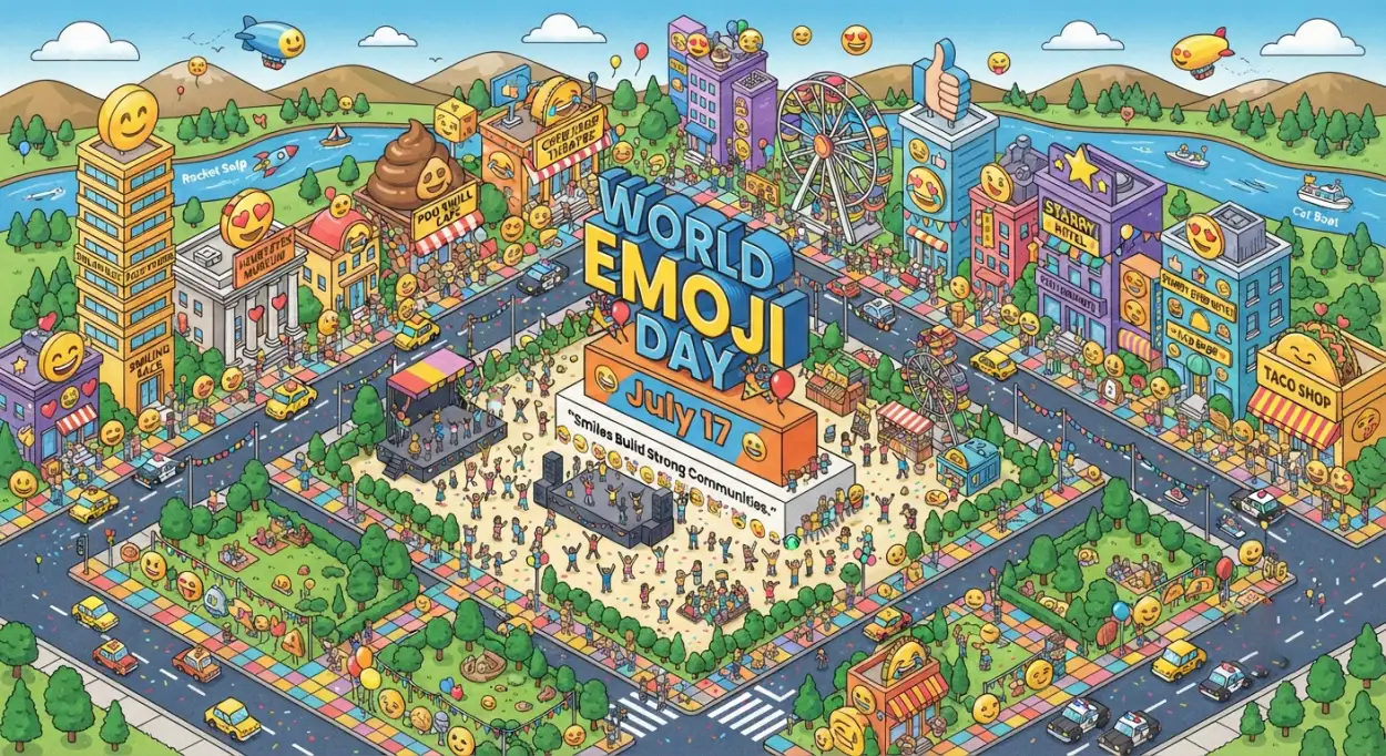 Free Download Vector World Emoji Day Poster - High Quality World Emoji Day Poster 2026 Image