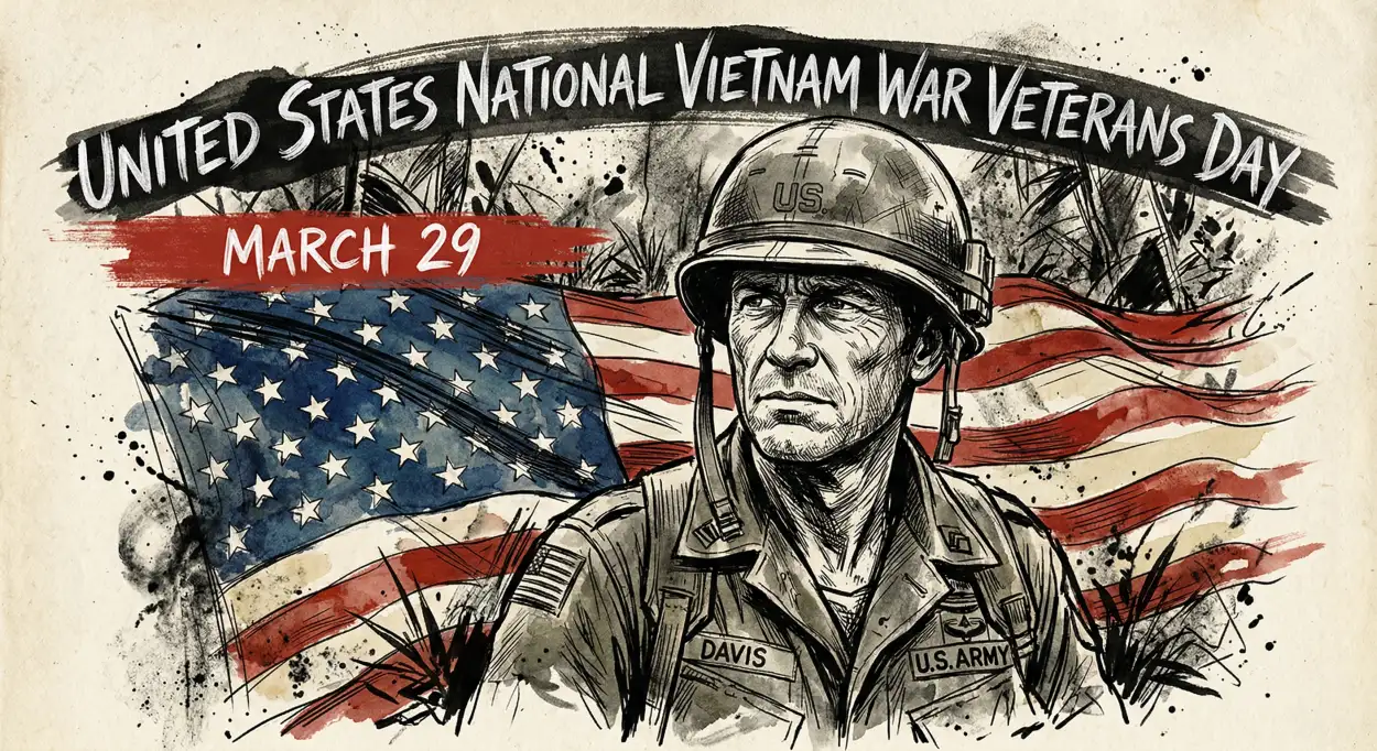 Free Download Vietnam Veterans Day Vector Illustration - High Quality United States National Vietnam War Veterans Day Image