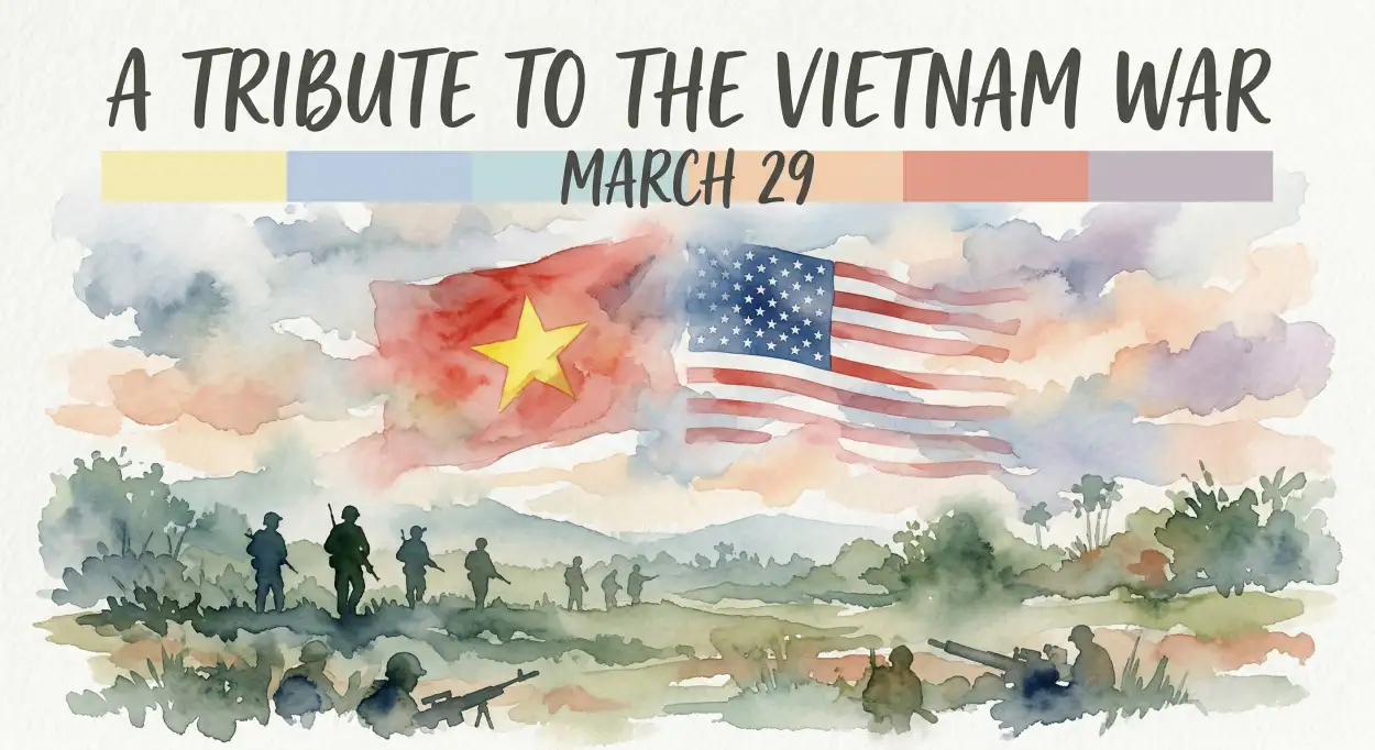 Free Download Vietnam Veterans Tribute Vector Art Free - High Quality United States National Vietnam War Veterans Day Image