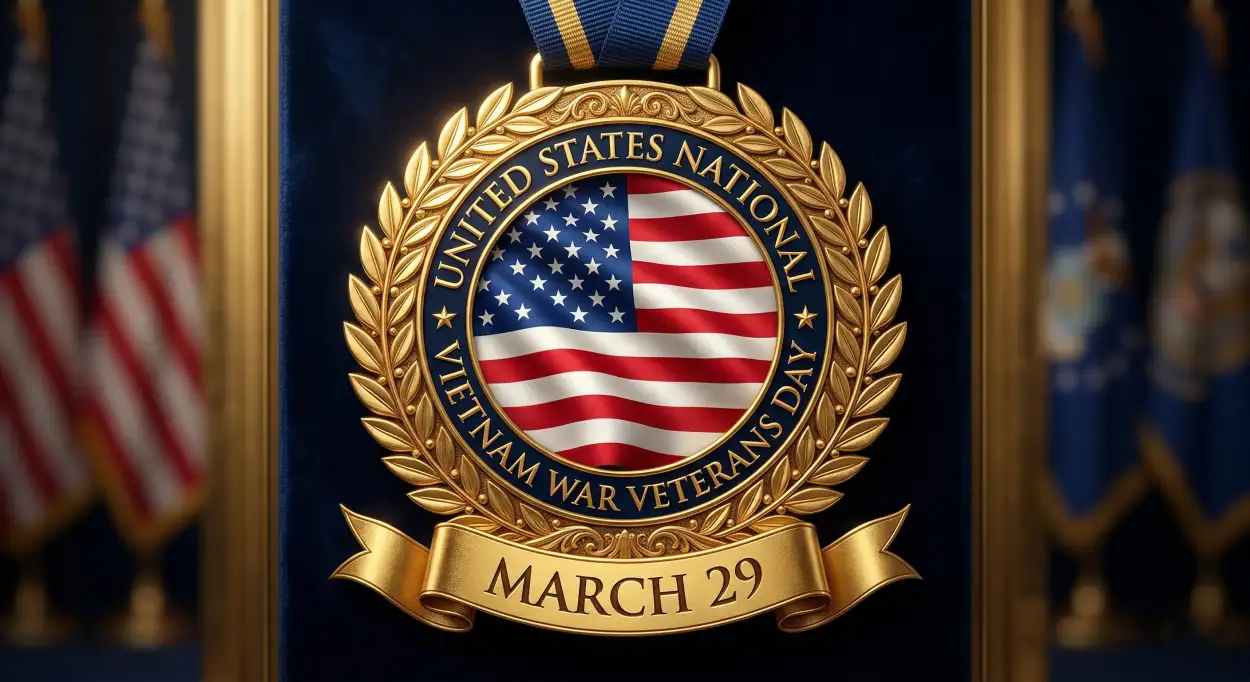 Free Download Vietnam War Veterans Day Badge Png - High Quality United States National Vietnam War Veterans Day Transparent PNG