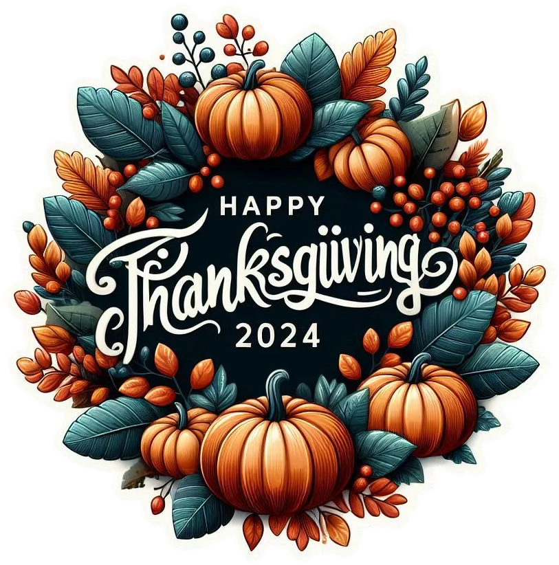 Free Download Vintage Happy Thanksgiving Png With Decorative Borders - High Quality Happy Thanksgiving PNG Image