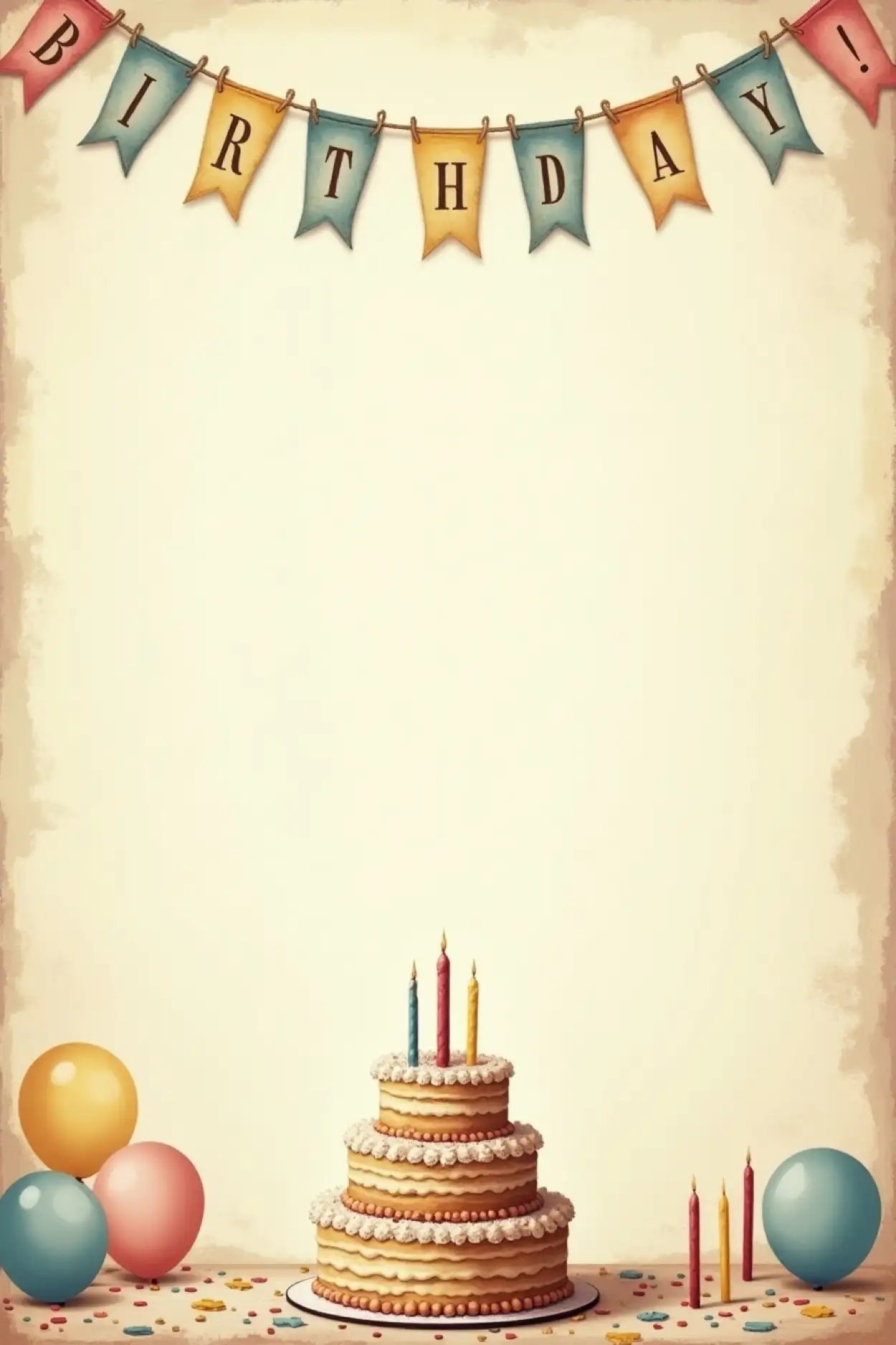 Vintage Style Birthday Background Design - Royalty Free Birthday Background Image | Pngmagic Free Download Vintage Style Birthday Background Design - High Quality Birthday Background Background