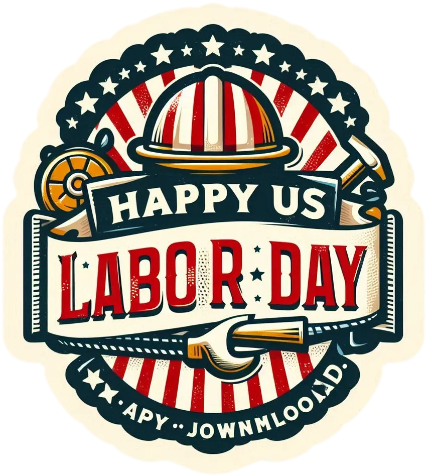 Vintage Style Happy Us Labor Day Png Image Download - Royalty Free Happy US Labor Day Image | Pngmagic Free Download Vintage Style Happy Us Labor Day Png Image Download - High Quality Happy US Labor Day PNG Image