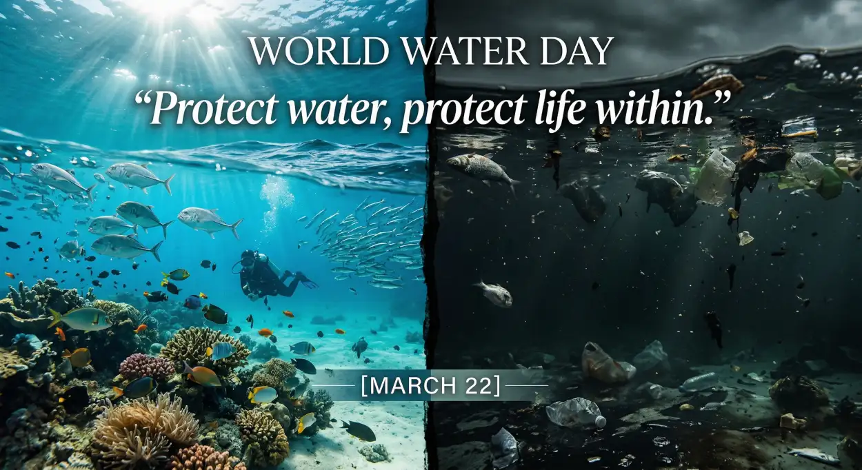 Free Download Water Pollution Awareness Campaign - High Quality World Water Day 2026 Image