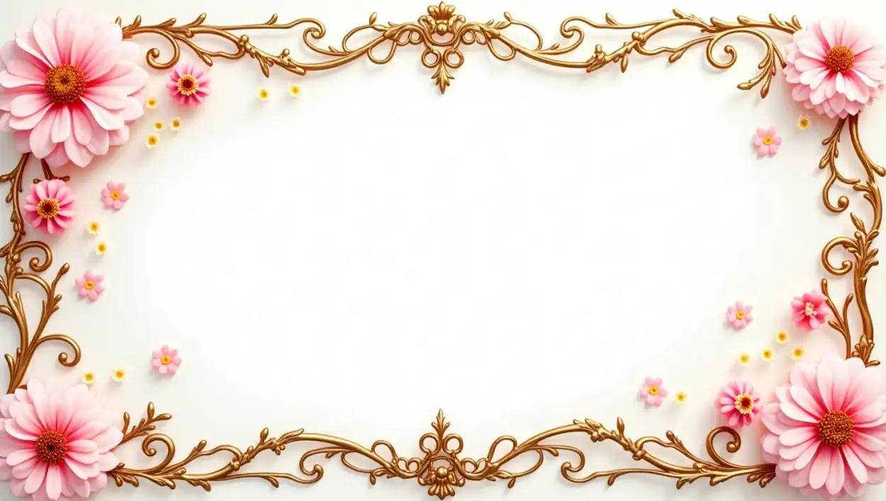 Watercolor Flower Border Clipart - Royalty Free Flower Border Image | Pngmagic Free Download Watercolor Flower Border Clipart - High Quality Flower Border Background