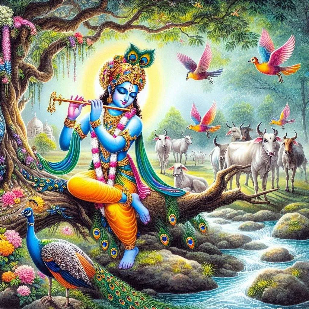 Watercolor Painting Of Lord Krishna - Royalty Free Lord Krishna Image | Pngmagic Free Download Watercolor Painting Of Lord Krishna - High Quality Lord Krishna Background