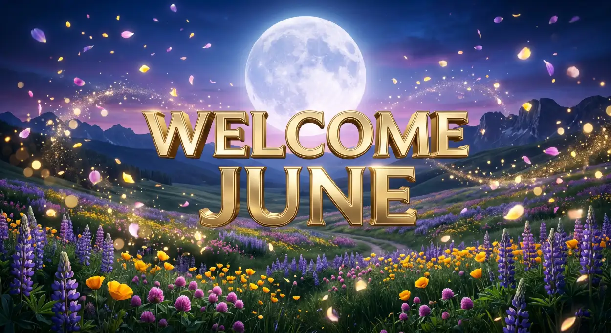 Free Download Welcome June 2026 Monthly Blessings Social Media Design - High Quality Welcome June Image
