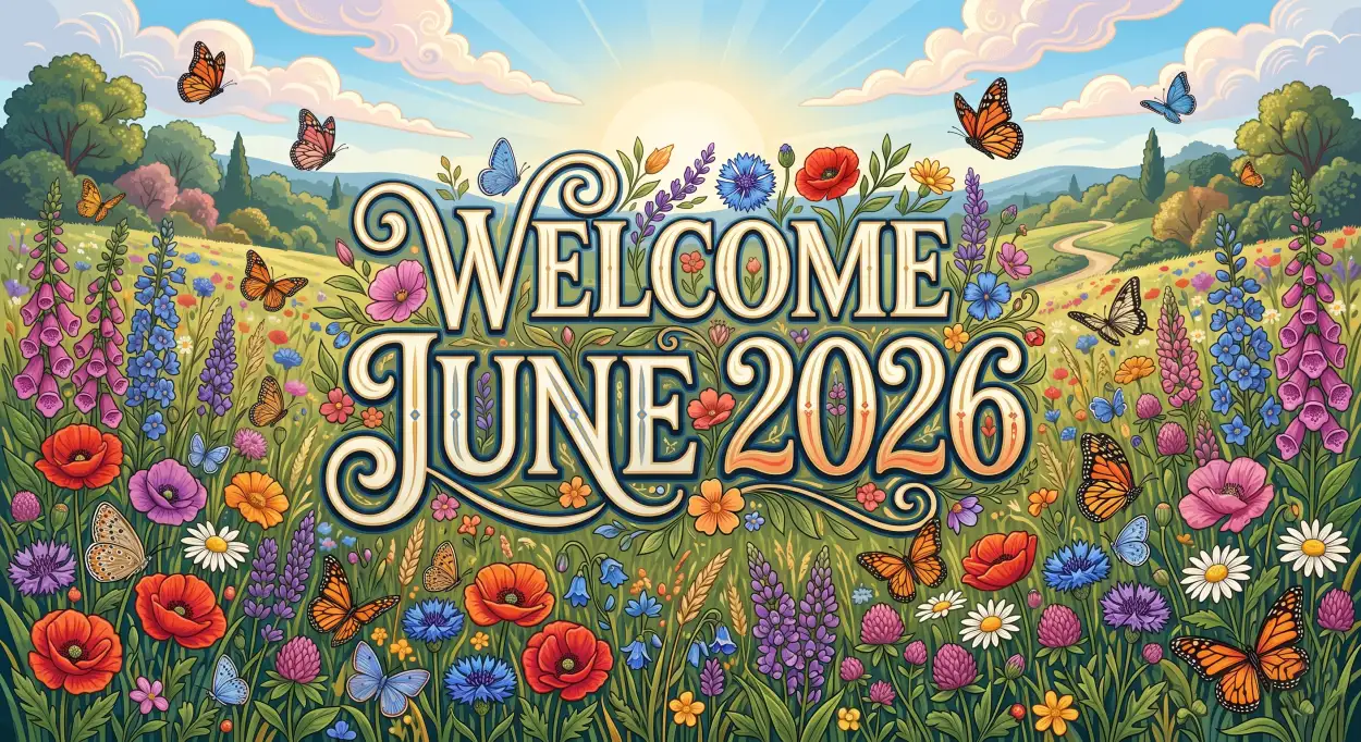Free Download Welcome June 2026 New Beginning Social Media Graphics - High Quality Welcome June Image