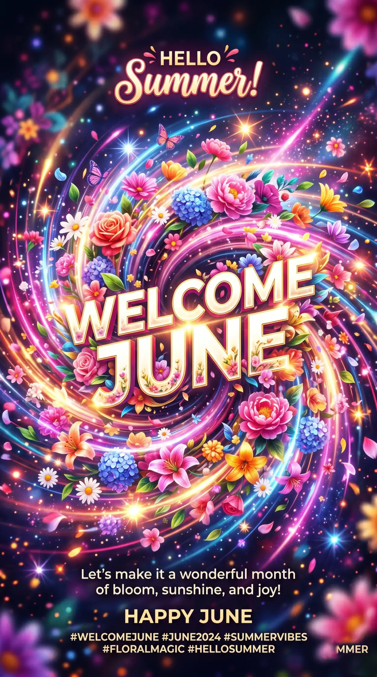 Free Download Welcome June 2026 New Month Wishes Instagram Post - High Quality Welcome June Image