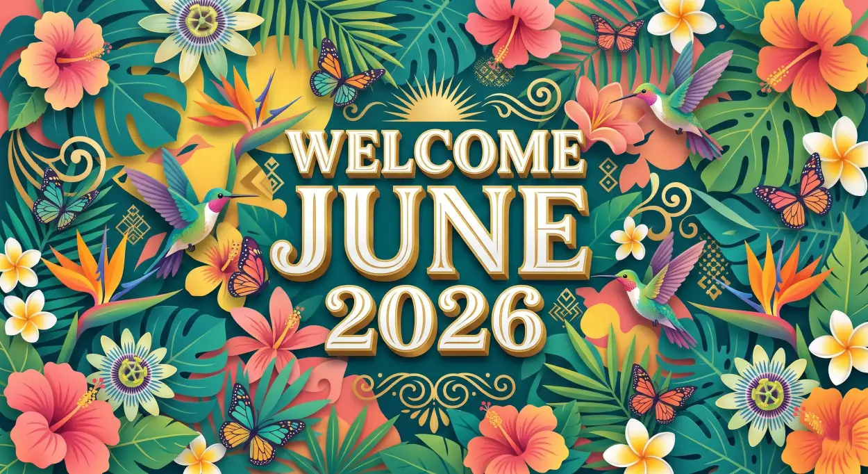 Free Download Welcome June 2026 Trending Social Media Greeting Images - High Quality Welcome June Image