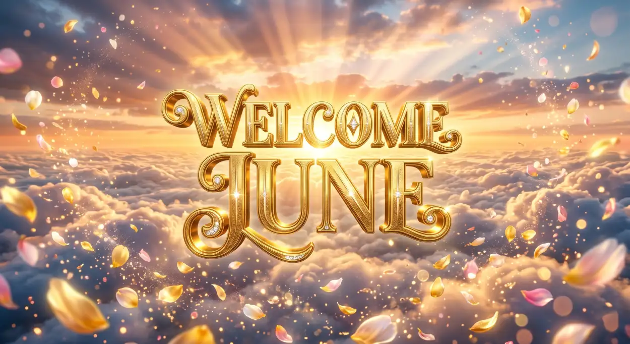 Free Download Welcome June Minimalist Background Images - High Quality Welcome June Background Image