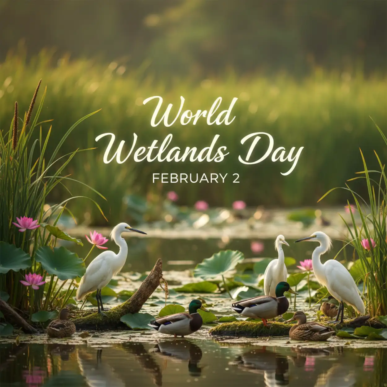 Free Download Wetlands And Migratory Birds - High Quality World Wetlands Day Background