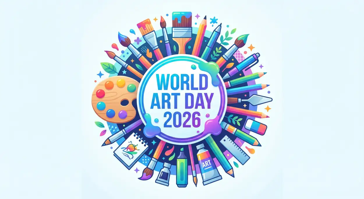 Free Download What Is World Art Day 2026 2 - High Quality World Art Day 2026 Wishes Image