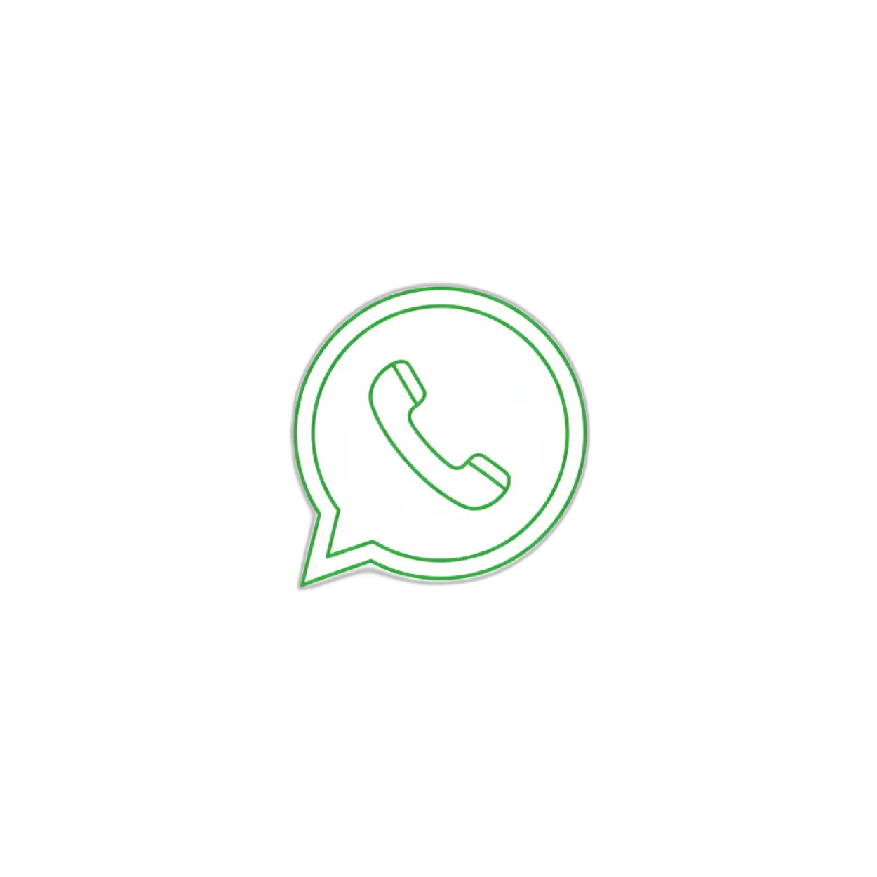 Free Download Whatsapp Png Icon Outline Style - High Quality Whatsapp Png Icon PNG Image