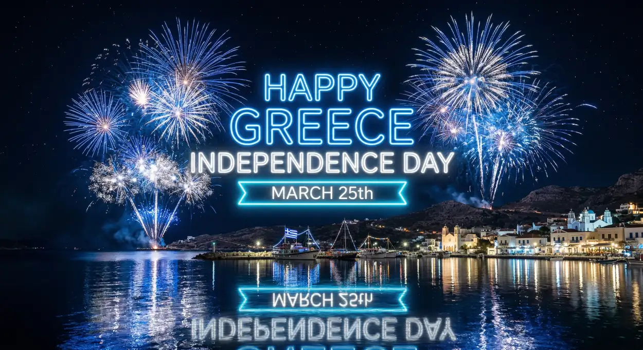 Free Download Whatsapp Status Greek Independence Day - High Quality Happy Greece Independence Day 2026 Image