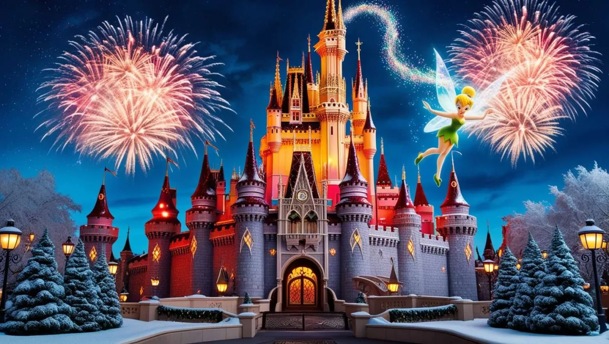 Whimsical Disney Christmas Wallpaper With Santa Mickey - Royalty Free Disney Christmas Wallpaper Image | Pngmagic Free Download Whimsical Disney Christmas Wallpaper With Santa Mickey - High Quality Disney Christmas Wallpaper Background