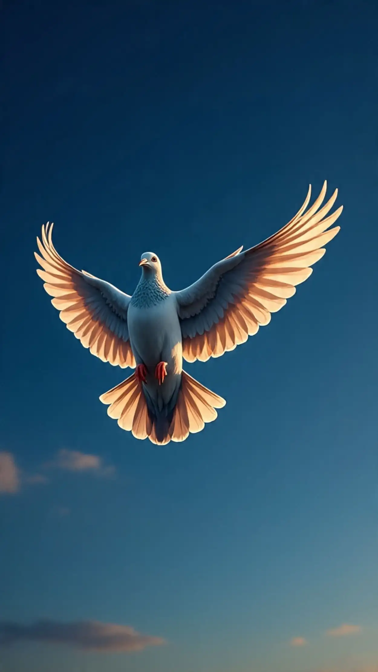 Free Download White Dove Flying In Blue Sky For Birthday Greeting - High Quality White Dove Flying Image