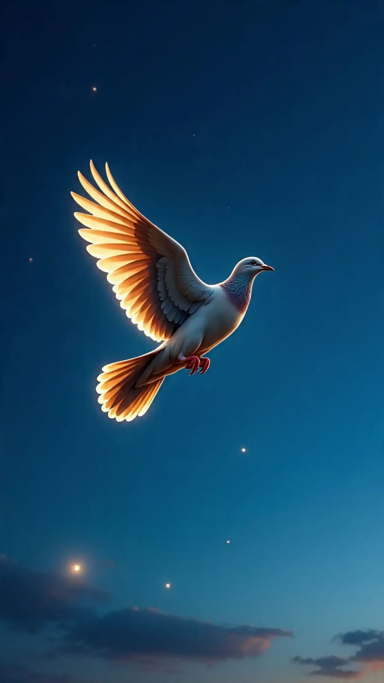 Free Download White Dove Flying In Blue Sky For Memorial Card - High Quality White Dove Flying Background