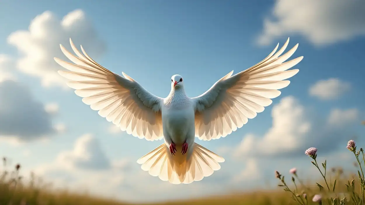 Free Download White Dove Flying In Blue Sky Transparent Background - High Quality White Dove Flying Background