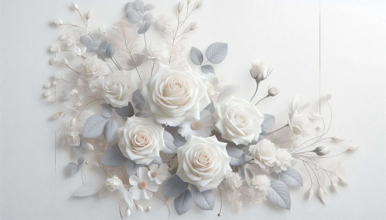 White Rose Flower Background For Event Banners - Royalty Free Flower Background Rose Image | Pngmagic Free Download White Rose Flower Background For Event Banners - High Quality Flower Background Rose Background