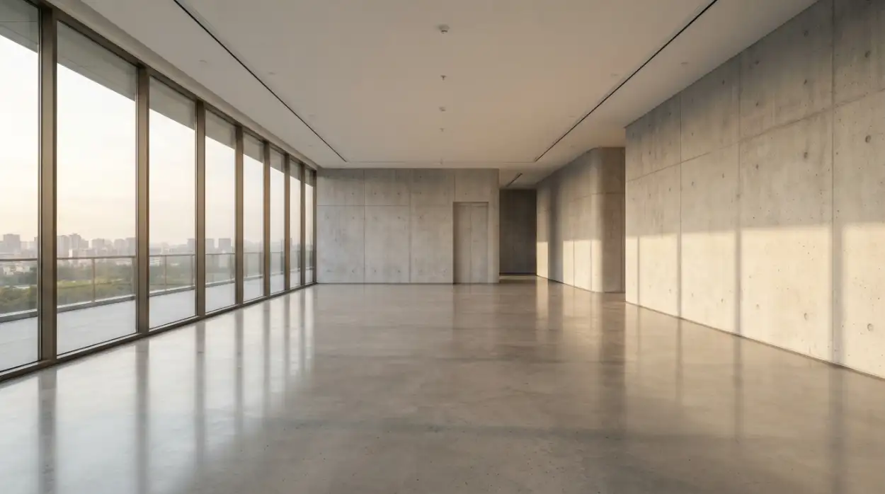 Free Download White Wall Background With Concrete Floor - High Quality White Wall Background Background Image