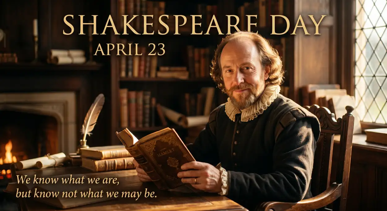 Free Download Why Is Shakespeare Day Celebrated April 23 2 - High Quality William Shakespeare Day 2026 Image
