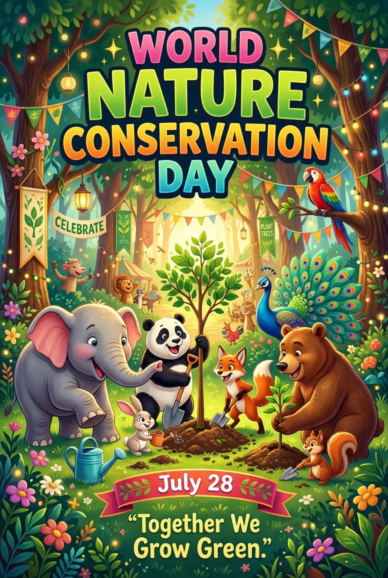 Free Download Wildlife And Forest Conservation Banner - High Quality World Nature Conservation Day 2026 Image