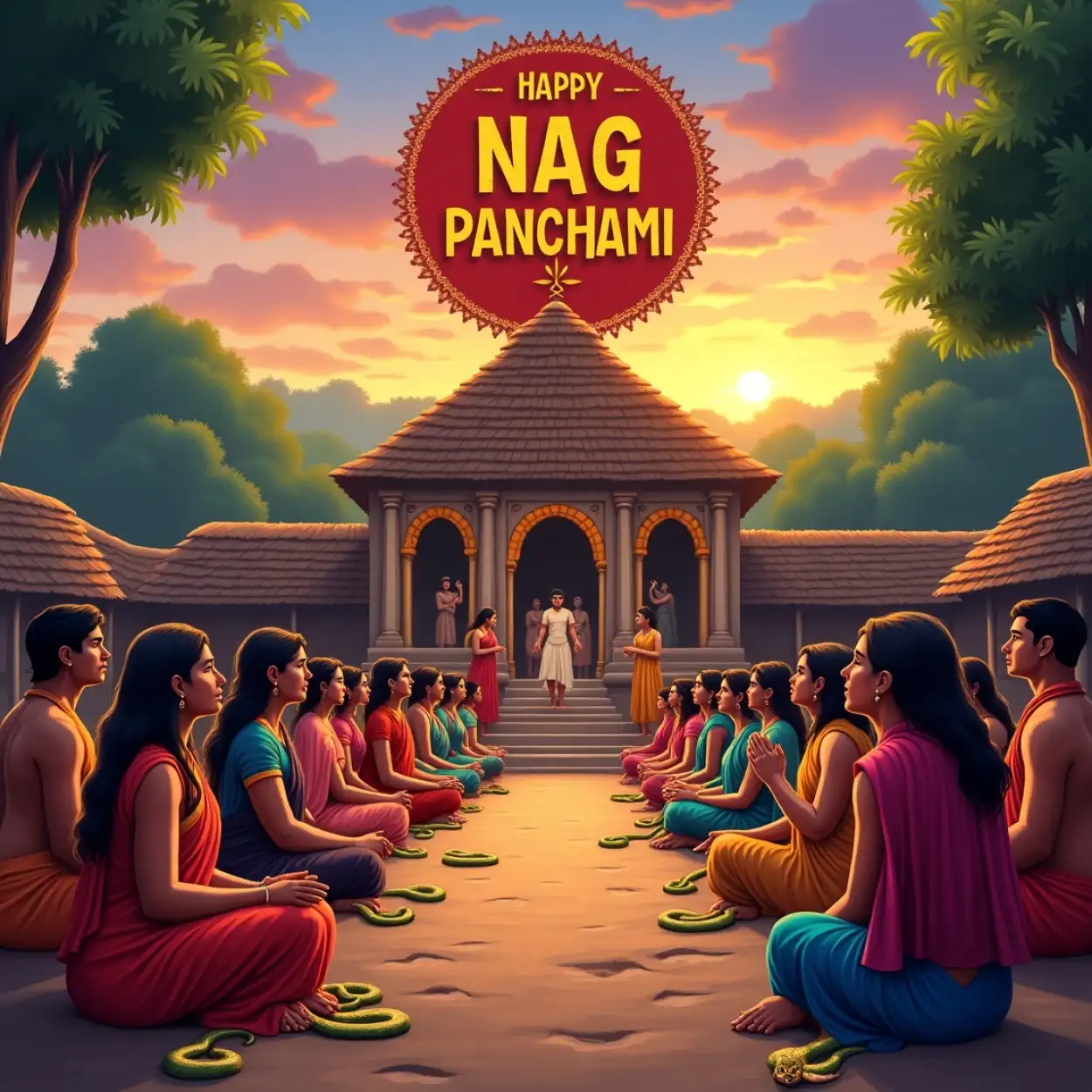 Women Performing Nag Panchami Pooja Image - Royalty Free Happy Nag Panchami Image | Pngmagic Free Download Women Performing Nag Panchami Pooja Image - High Quality Happy Nag Panchami Background