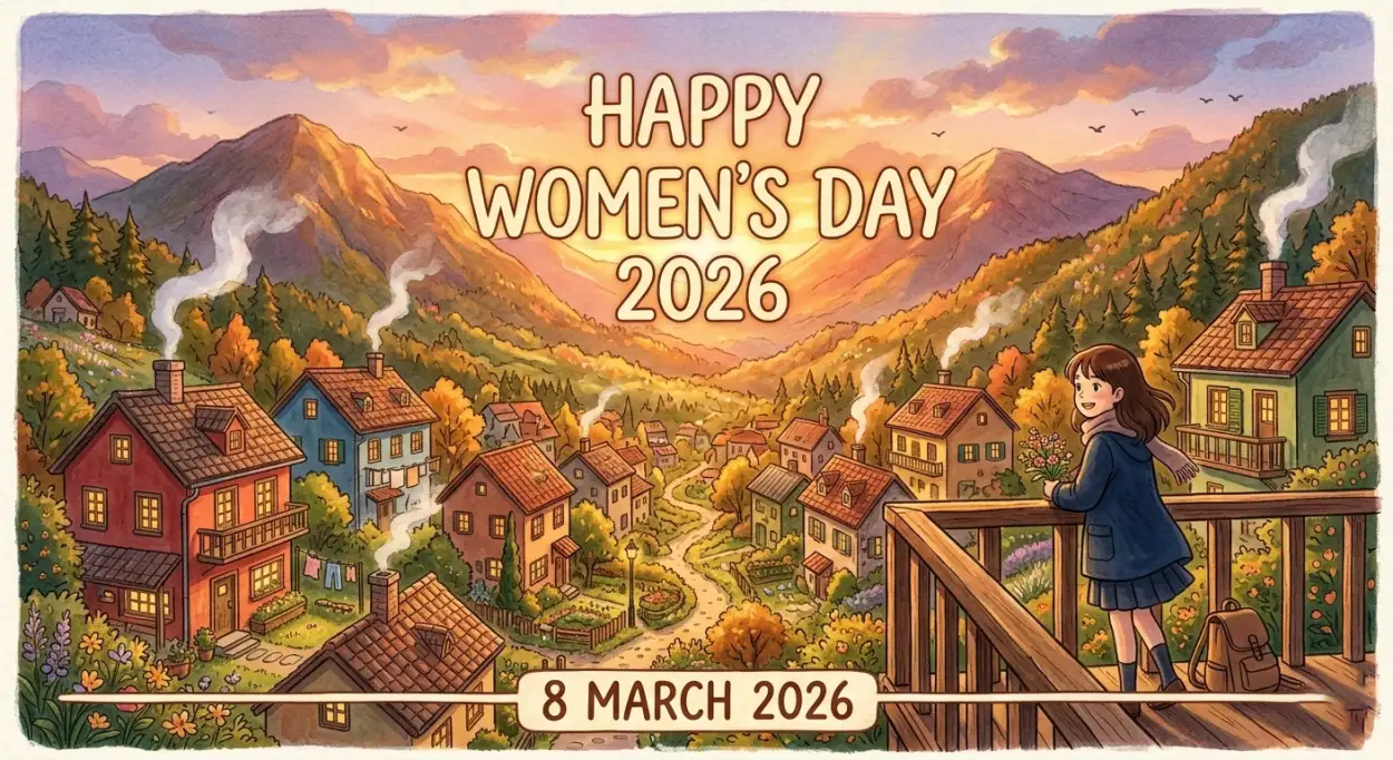 Free Download Womens Day 2026 Celebration Greeting Card - High Quality Happy Womens Day 2026 Image