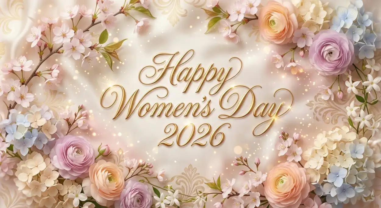 Free Download Womens Day 2026 Elegant Design Wallpaper - High Quality Happy Womens Day 2026 Image