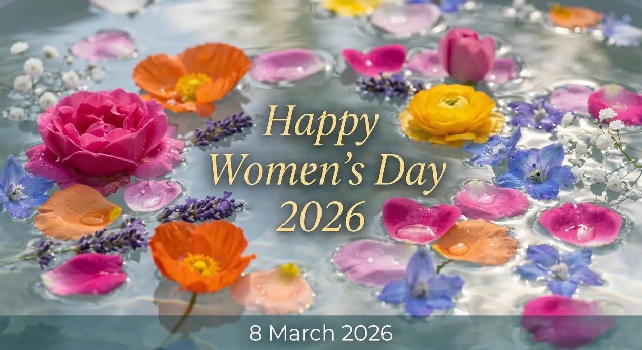 Free Download Womens Day 2026 Floral Design Poster - High Quality Happy Womens Day 2026 Image