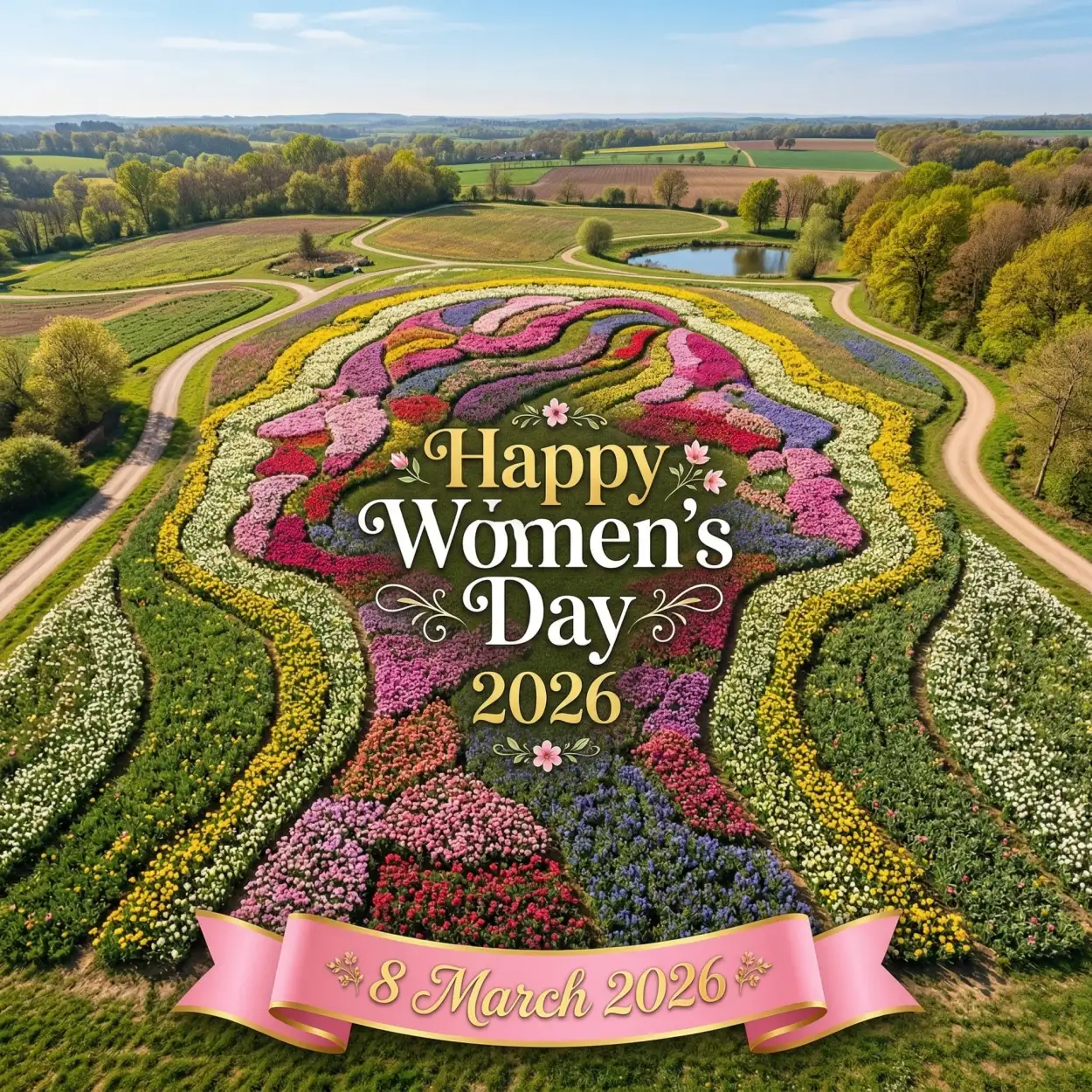 Free Download Womens Day 2026 Inspirational Greeting Card - High Quality Happy Womens Day 2026 Image