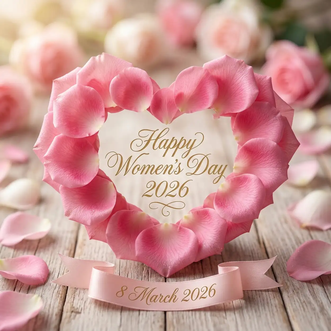 Free Download Womens Day 2026 Pink Floral Background - High Quality Happy Womens Day 2026 Background Image