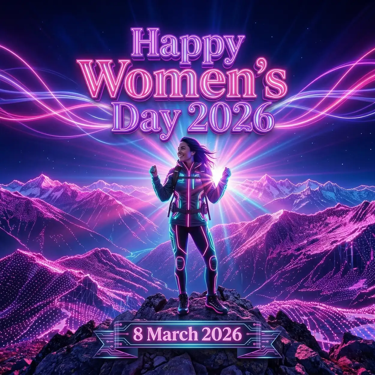 Free Download Womens Day 2026 Pink Theme Poster - High Quality Happy Womens Day 2026 Image