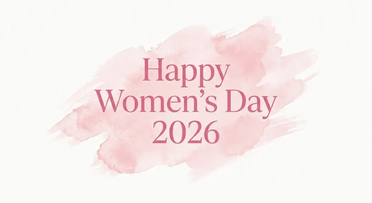 Free Download Womens Day 2026 Typography Design - High Quality Happy Womens Day 2026 Image