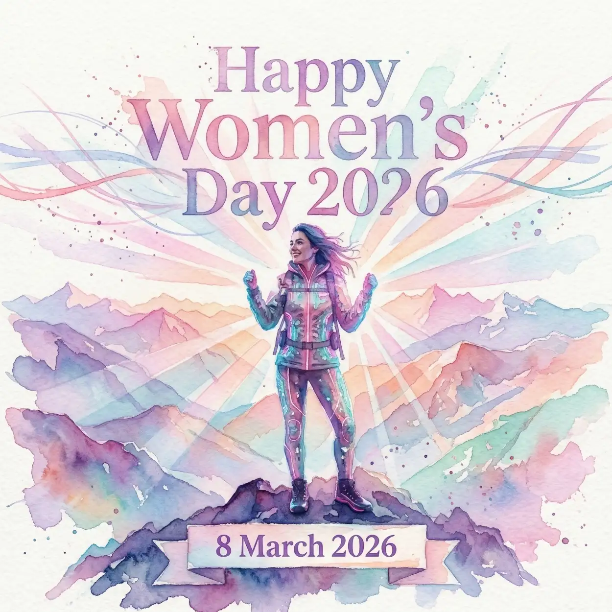 Free Download Womens Day 2026 Typography Poster - High Quality Happy Womens Day 2026 Image
