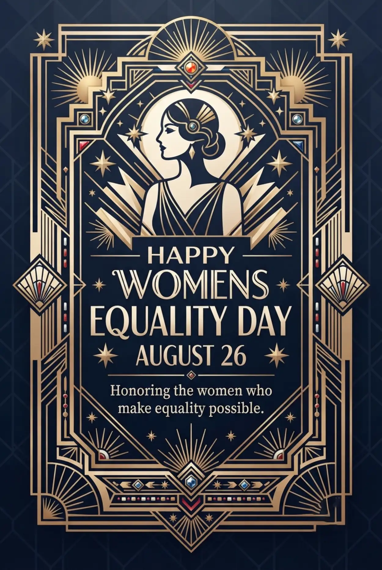 Free Download Womens Equality Day 2026 Card Design - High Quality American Womens Equality Day 2026 Image