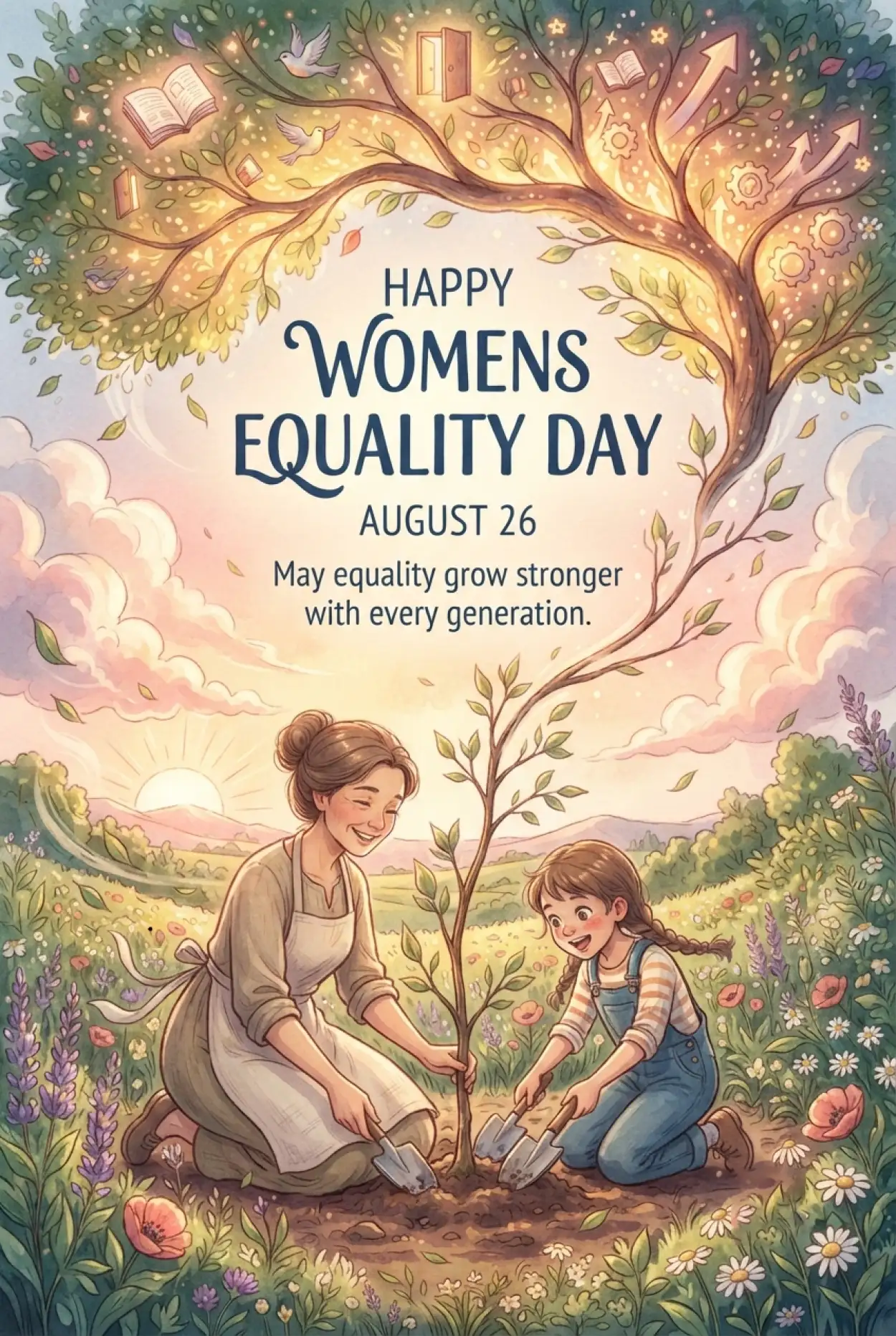 Free Download Womens Equality Day 2026 Illustration - High Quality American Womens Equality Day 2026 Image