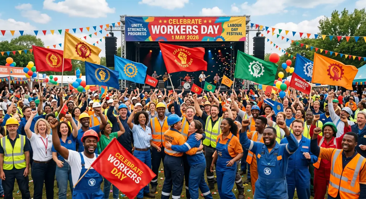 Free Download Workers Protest May Day Images - High Quality International Labor Day Wishes 2026 Image