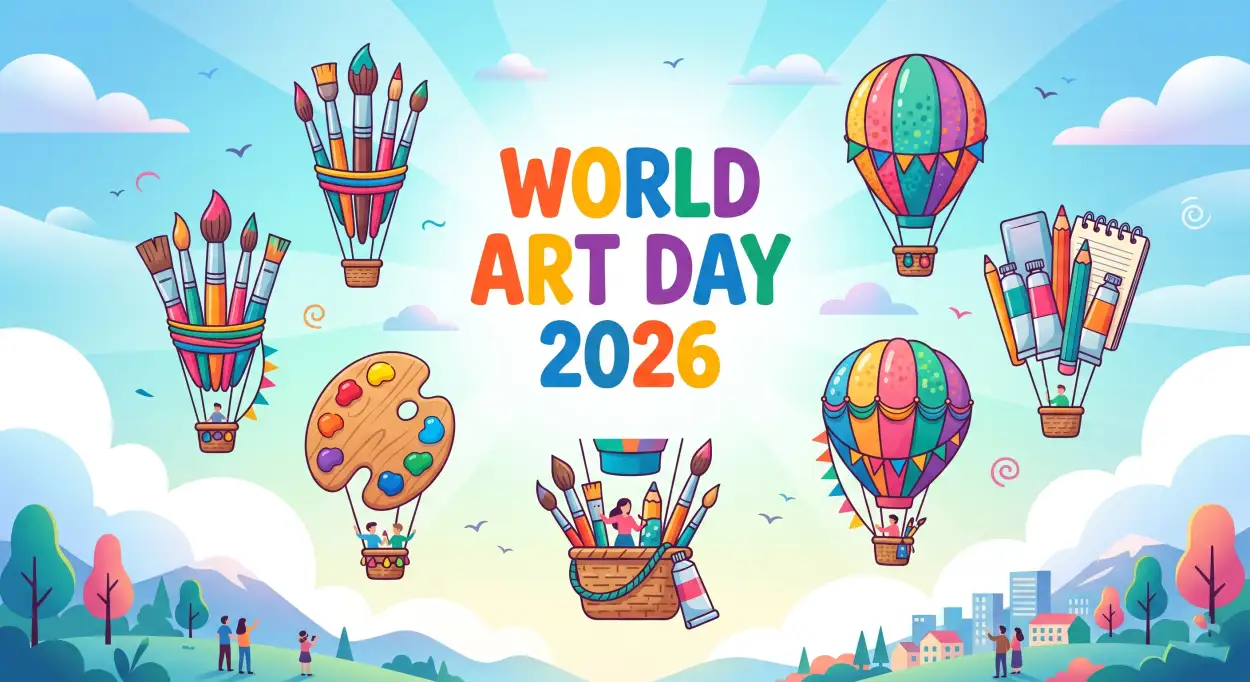 Free Download World Art Day 2026 Celebration Ideas 2 - High Quality World Art Day 2026 Wishes Image