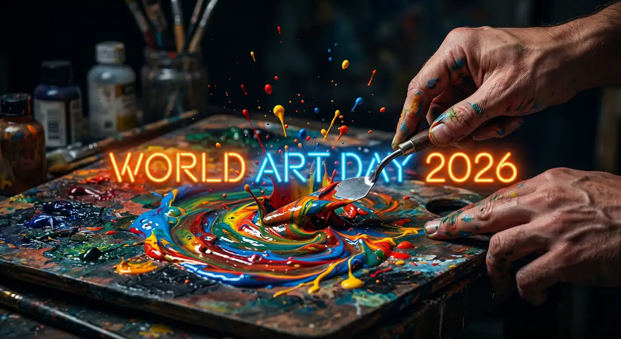 Free Download World Art Day 2026 Hd Wallpapers - High Quality World Art Day 2026 Wishes Image