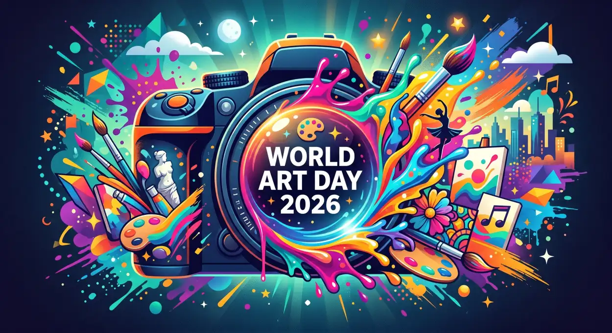 Free Download World Art Day 2026 Instagram Captions And Hashtags - High Quality World Art Day 2026 Wishes Image