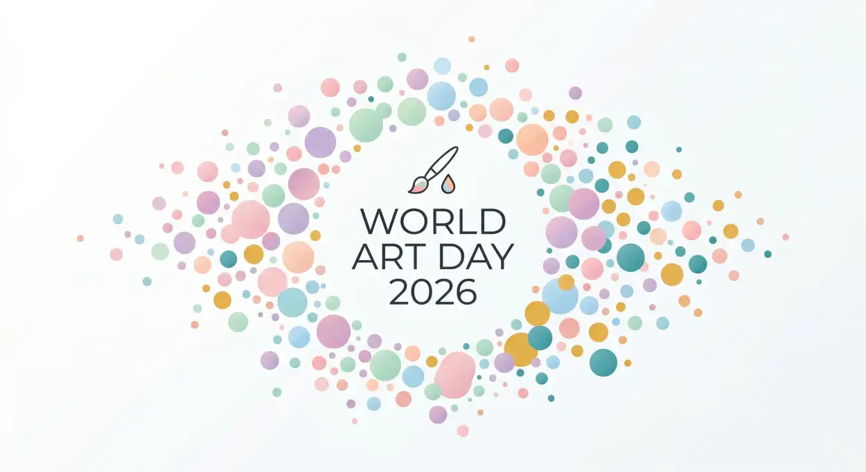 Free Download World Art Day 2026 Messages For Students 2 - High Quality World Art Day 2026 Wishes Image