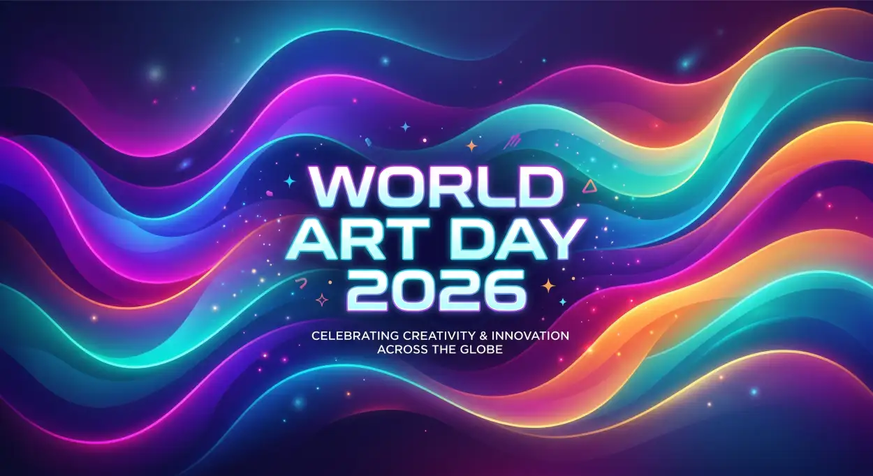 Free Download World Art Day 2026 Png 2 - High Quality World Art Day 2026 Wishes Transparent PNG