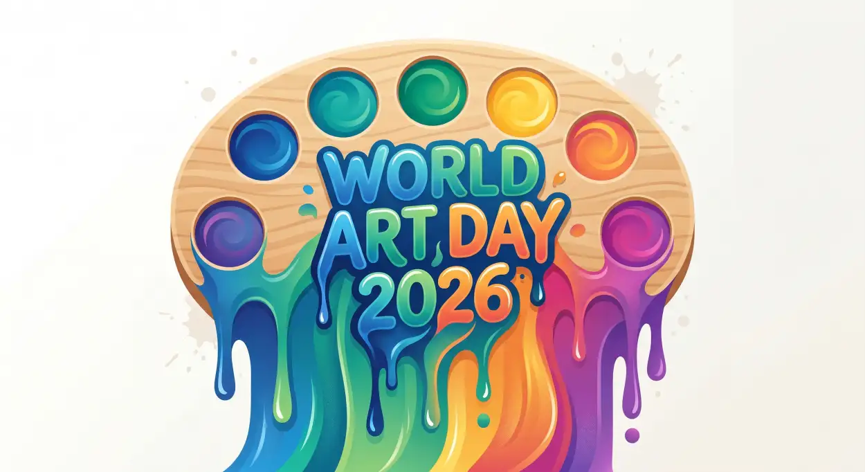Free Download World Art Day 2026 Png Transparent Clipart Free - High Quality World Art Day 2026 Wishes Transparent PNG