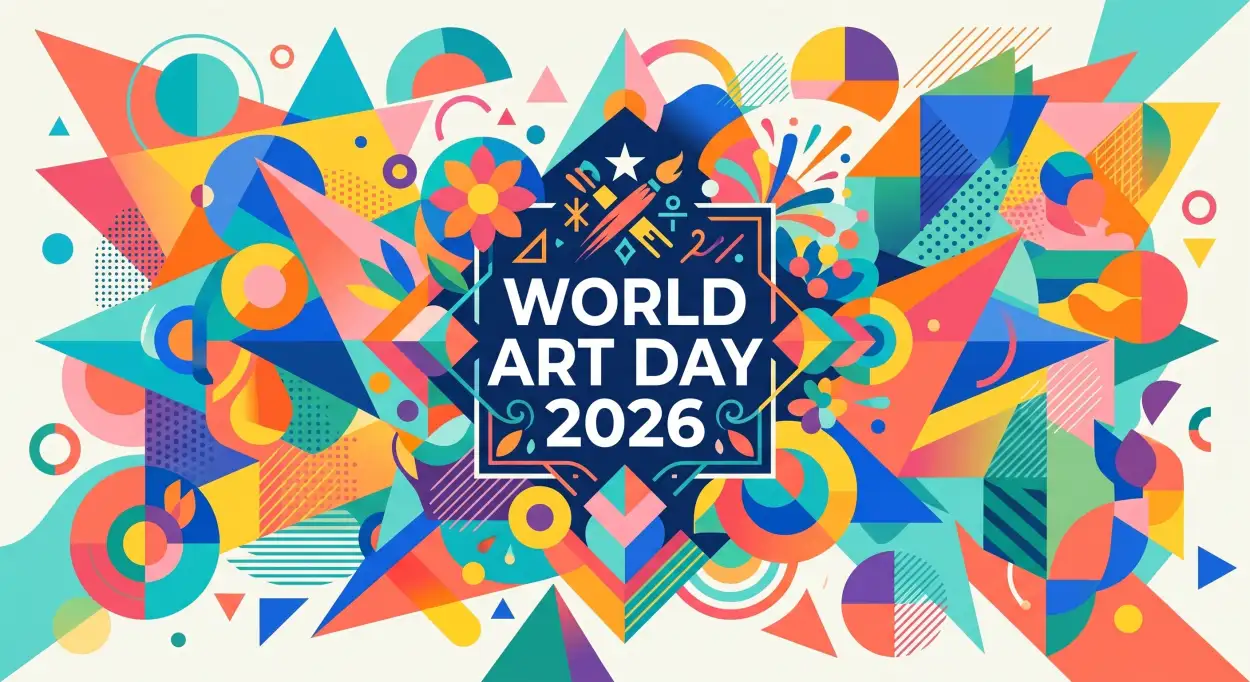 Free Download World Art Day 2026 Quotes 2 - High Quality World Art Day 2026 Wishes Image
