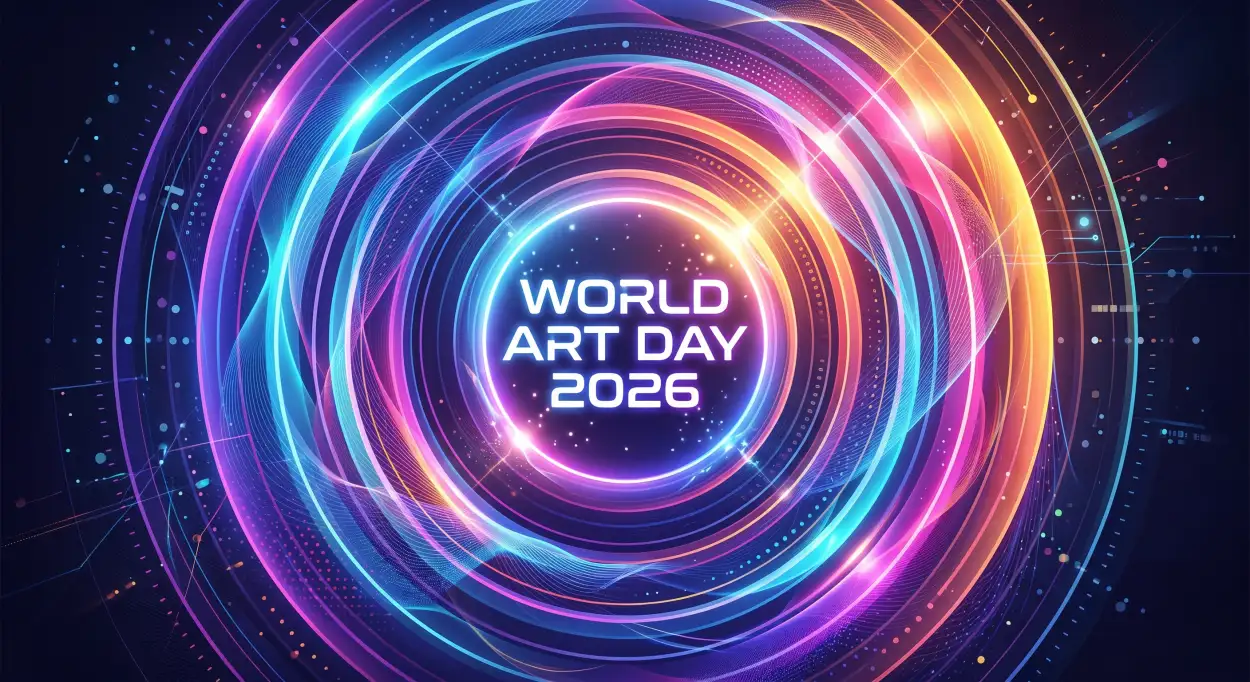 Free Download World Art Day 2026 Reels Ideas - High Quality World Art Day 2026 Wishes Image