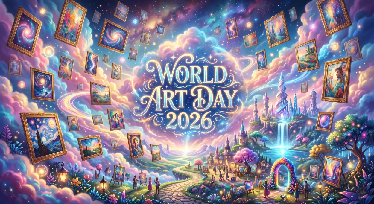 Free Download World Art Day 2026 Theme - High Quality World Art Day 2026 Wishes Image